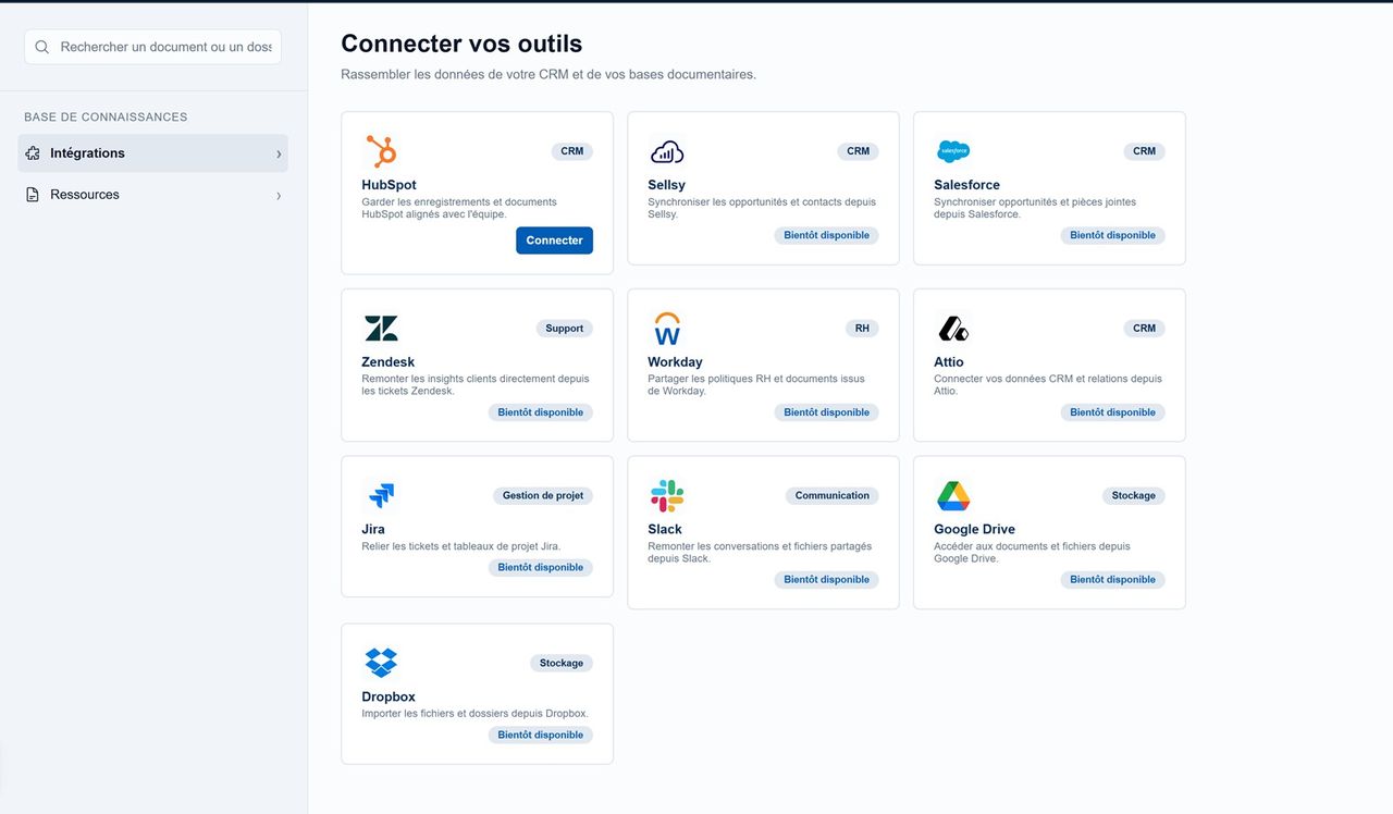 Instedge se connecte via API à tous les CRM