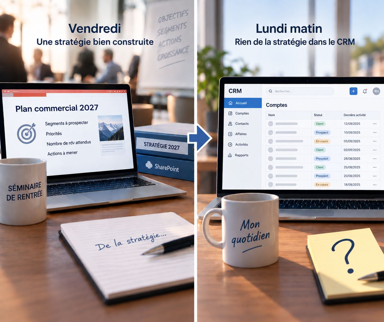 Du plan commercial à l’action : ce que le CRM ne suffit pas à piloter
