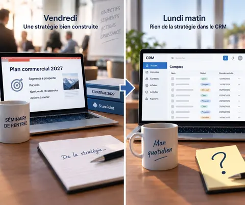 Du plan commercial à l’action : ce que le CRM ne suffit pas à piloter