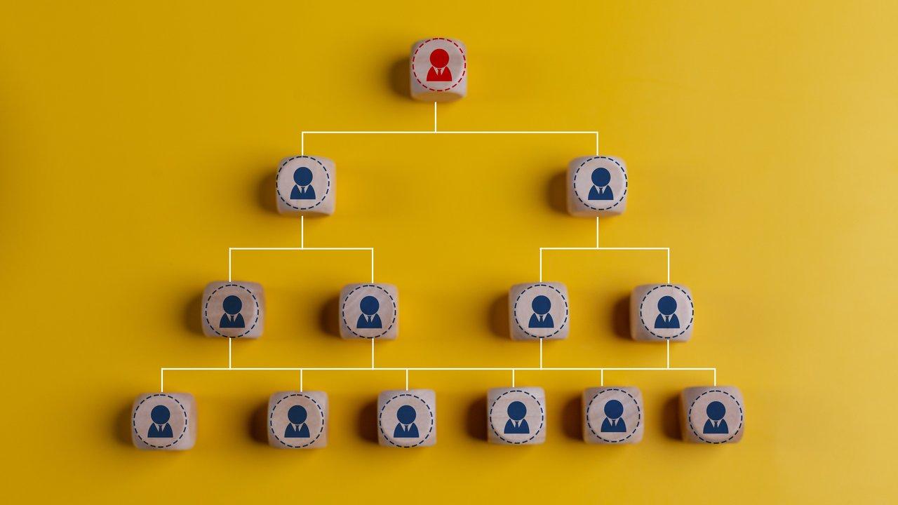 Organigramme d'équipe projet illustrant la structure hiérarchique pour élaborer une réponse différenciante à un appel d’offre.